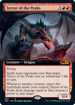 🔥 Terror of the Peaks Magic Core Set 2021 Bordless